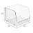 iDesign Stackable Open-Front Storage Bins for Kitchen and Pantry Organization - Set of 4 - Clear