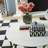 Rectangle Checkered Handmade Flatweave Wool Area Rug in Black/White-86475968