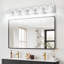 Applique murale moderne à 6 lumières DEL intégrées en cristal de 41 po pour salle de bain-240483828-24107392