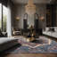 Tapis gris soyeux et moelleux-100898690