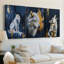 ANIMALS Series CXL III - Toile tendue avec châssis sur mesure - 3 pièces-2065727390
