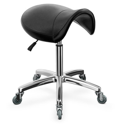 Ellengard Adjustable Height Ergonomic Lab Stool with Wheels
