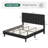 Jerrine Velvet Upholstered Platform Bed-705425396-705425402