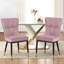 50cm H Tufted Velvet Upholstered Metal Upholstered Back Side Chair-471372719-502091313