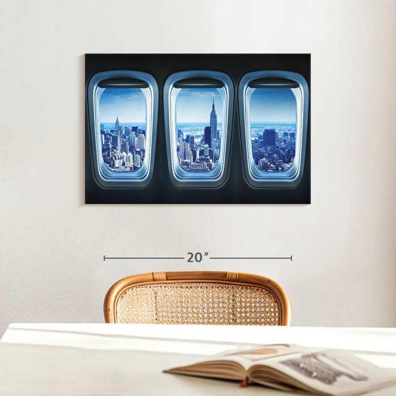 Mehar NY From Plane Window, 16" H x 24" W
