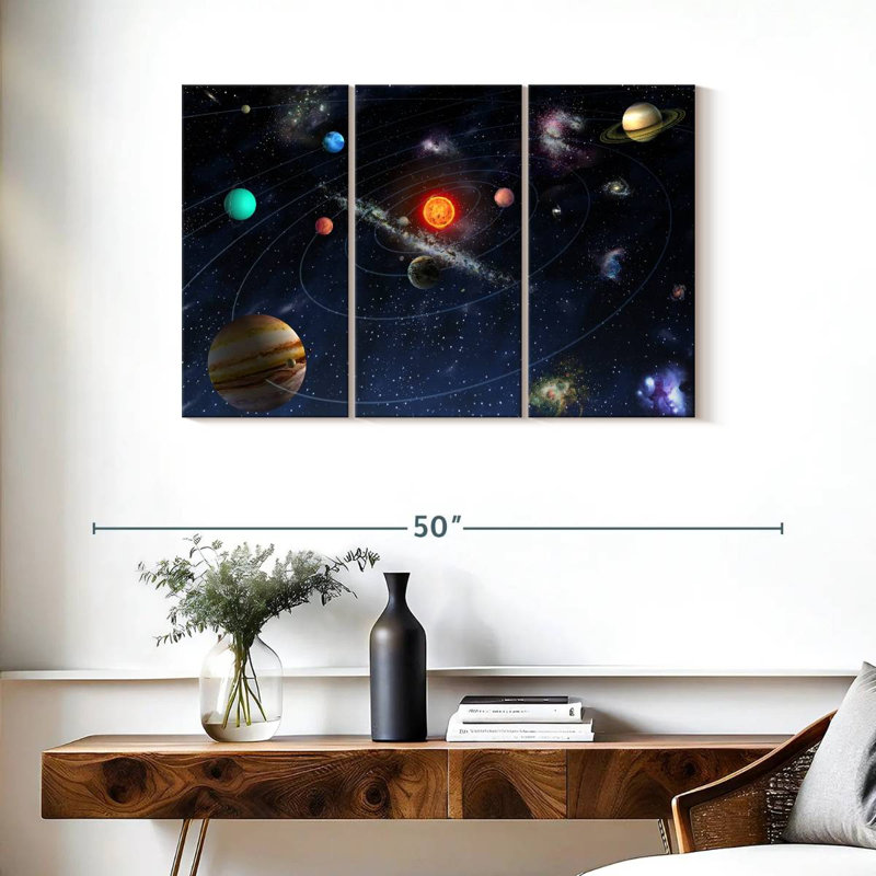 Oberle Solar System Diagram, 24" H x 38" W