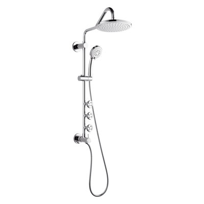 Douche de rénovation FORNO ACQUA AcquaSPA, douche de pluie de tête, pomme de douche à main, jets de corps, inverseur à 6 voies, débit de 2,5 GPM