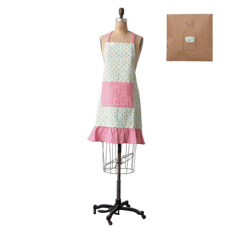 Christmas Ruffle & Cookie Cotton Apron