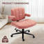 Chaises de bureau modernes et confortables, tissu rose foncé à hauteur réglable pour le travail à domicile