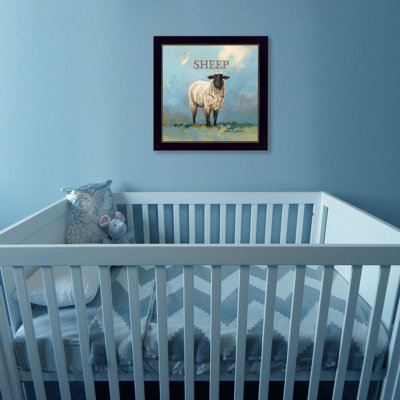 «Sherlock the Sheep», art mural encadré pour salon, impression murale par Bonnie Mohr