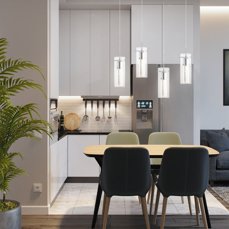 Luminaire suspendu 4 lumières DEL Cassandra