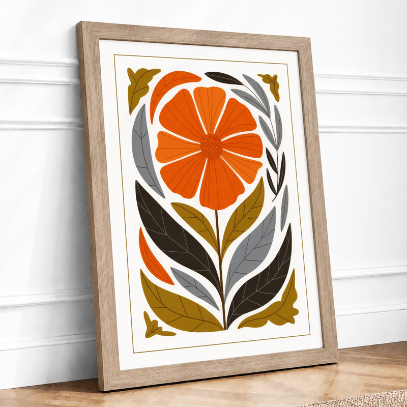 Segmented Citrus Botanical - Framed Print, Oak, A3 - 42.0 x 29.7 cm