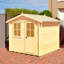 Piagge 8 x 8 Ft. Tongue & Groove 19mm Log Cabin-29354222