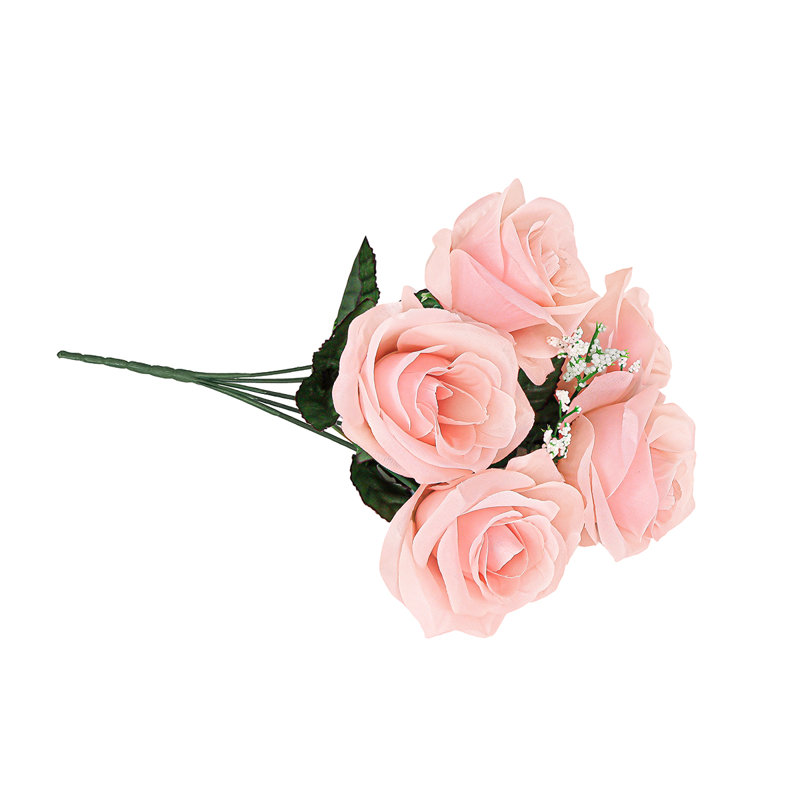 Rosier artificiel ouvert, Pêche rose