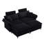 Canapé modulaire de luxe avec velours côtelé de 85,8 po pour le salon (canapé en velours