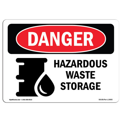 Hazardous Waste Storage Aluminum Sign 12 x 18