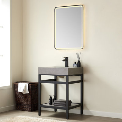 24'' Single Bathroom Vanity with Stone Top