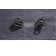 Tapis gris anthracite en coton tissé à la main à motif géométrique Winona
