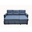 Canapé-lit bleu en forme de L, canapé modulaire 3 pour chambre à coucher