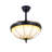 42" 4 - Blade Led 3 Speeds 3 Light Ceiling Fan With Remote Control Retractable Blades And Light Kit Included