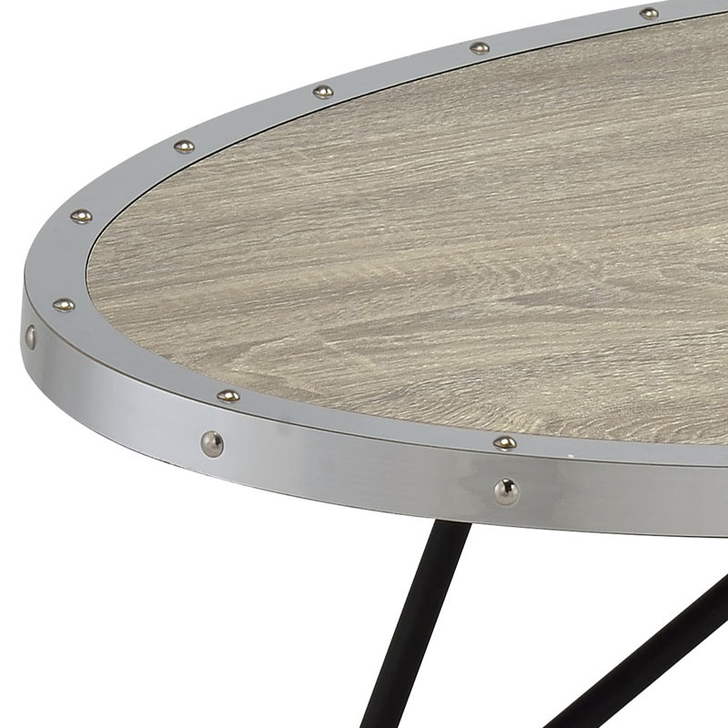 Melgar Wood Coffee Table Oval Coffee Table Rustic Coffee Table Living Room Table Center Table, Light Wood