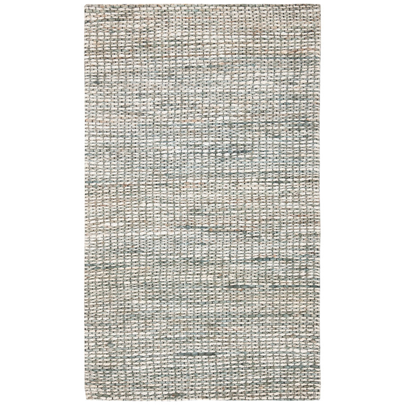 Zaragoza Hand Loomed Jute And Cotton With Latex Solid Color Rug, Rectangle 2'3" x 4'