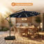 Parasol d'extérieur en porte-à-faux à DEL 10 pi-1223539211