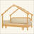 Wood Treehouse Bed With Soft Cushion Rails,For Kids, -1526473441