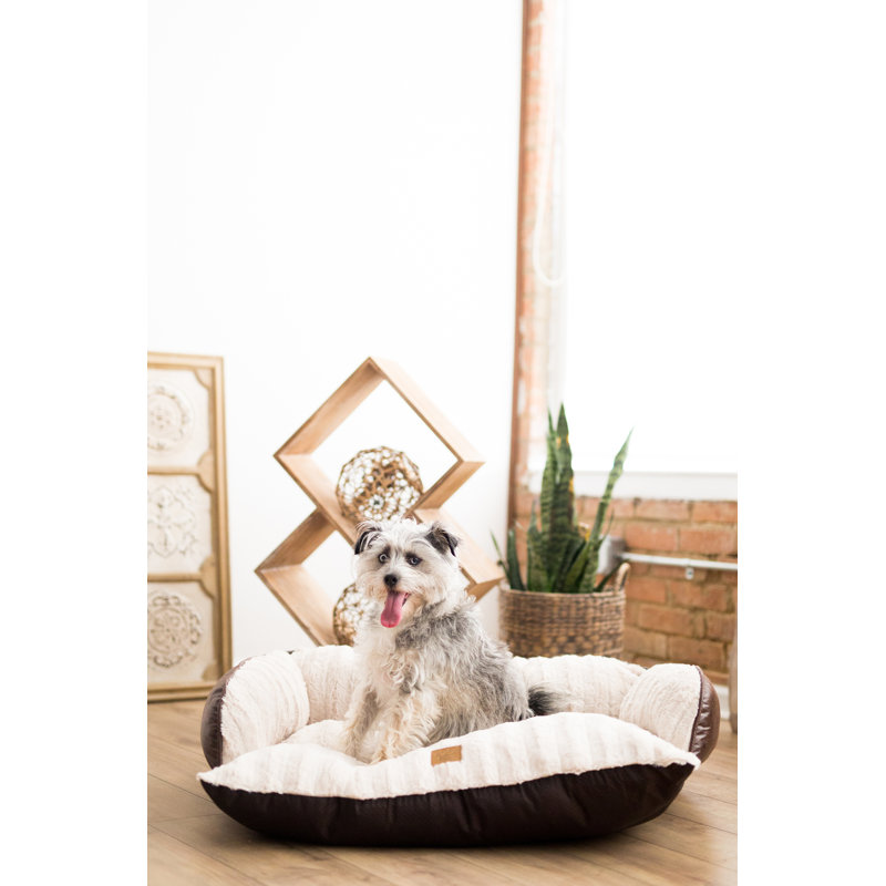 Faux Leather Pet Bed, Large (40" W x 30" D x 12.5" H)