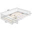 Lit grand format avec porte, cadre de lit plateforme en bois massif avec clôture, convient aux enfants, bois de pin-761764030