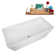 59" Streamline Soaking Freestanding Tub and Tray With Internal Drain