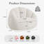 Ensemble de 2 fauteuils à billes surdimensionnés en microfibre à peluche douce-530672181