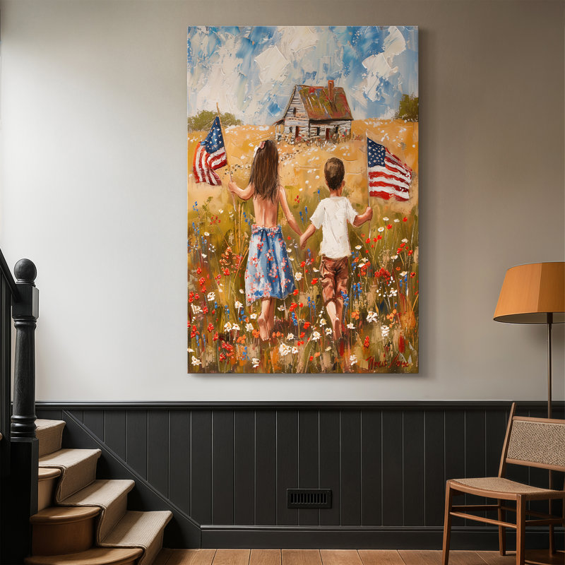 Main dans la main, toile tendue Homeward Gallery - prête à être accrochée, 30X40