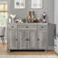 Buffet 47,2 po avec 3 tiroirs et tablettes réglables Zekai