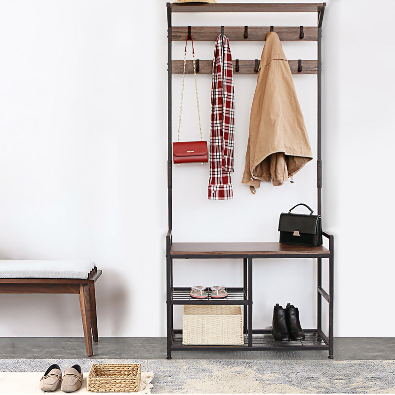 Portemanteau avec banc et rangement pour chaussures, Borad