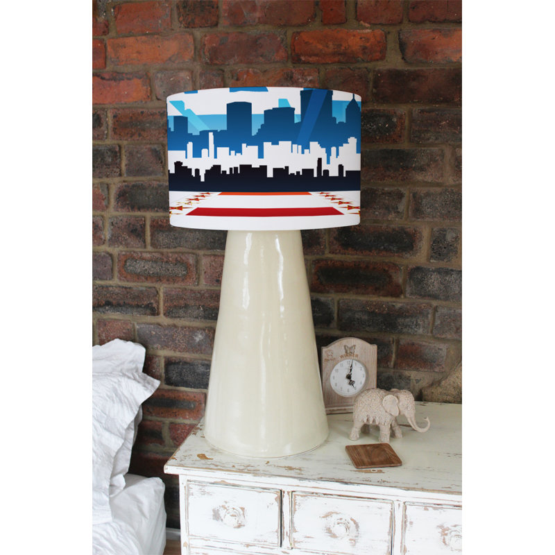 Drum Cotton Lamp Shade ( Uno ), 22cm H x 25cm W x 25cm D