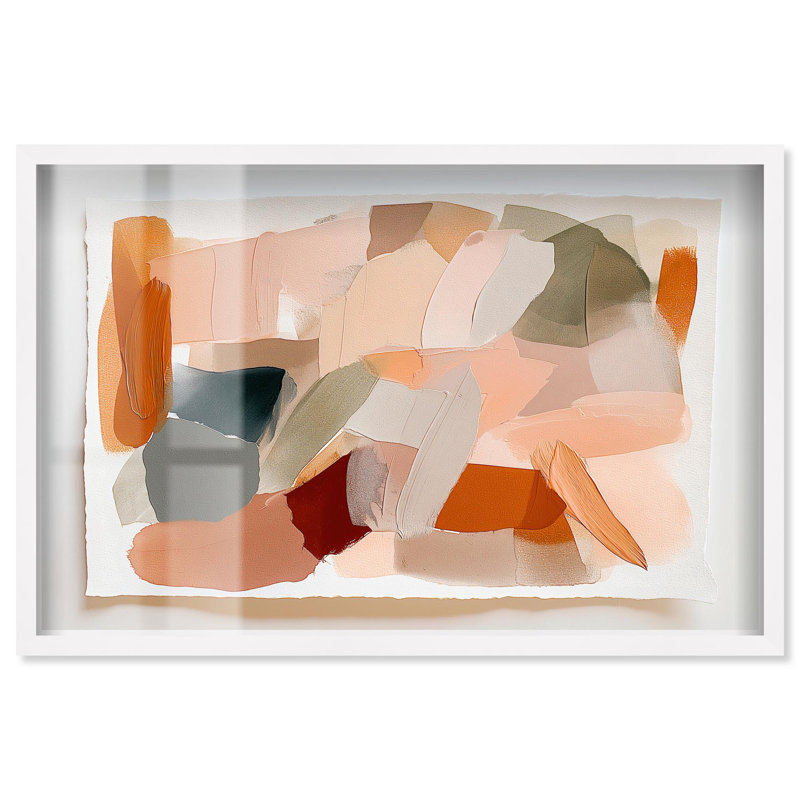 «Sediment Layers II», reproduction d'art abstrait par Art Remedy, H 11 po x l 16 po, Blanc