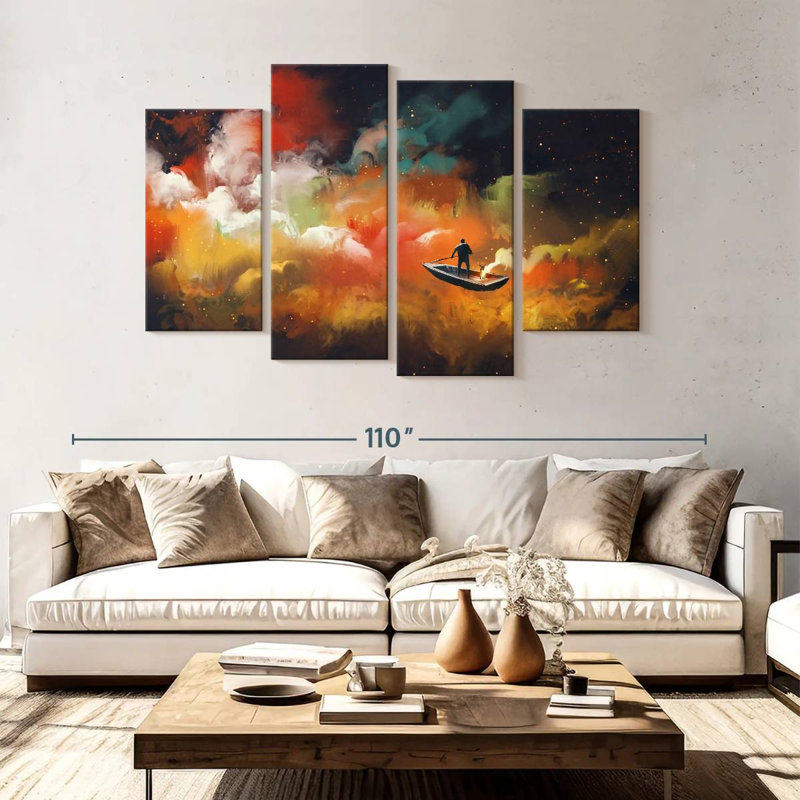 Kelan Abstract Boat, 54" H x 84" W