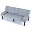 67 po, lit, gris, pliable, porte-gobelet, multifonctionnel relaxant à la maison, pliable en un clic, temps libre-1735216787