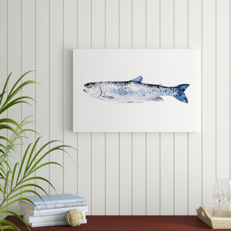 " Freckled Trout III " by Emma Scarvey Painting Print, 20" H x 30" W