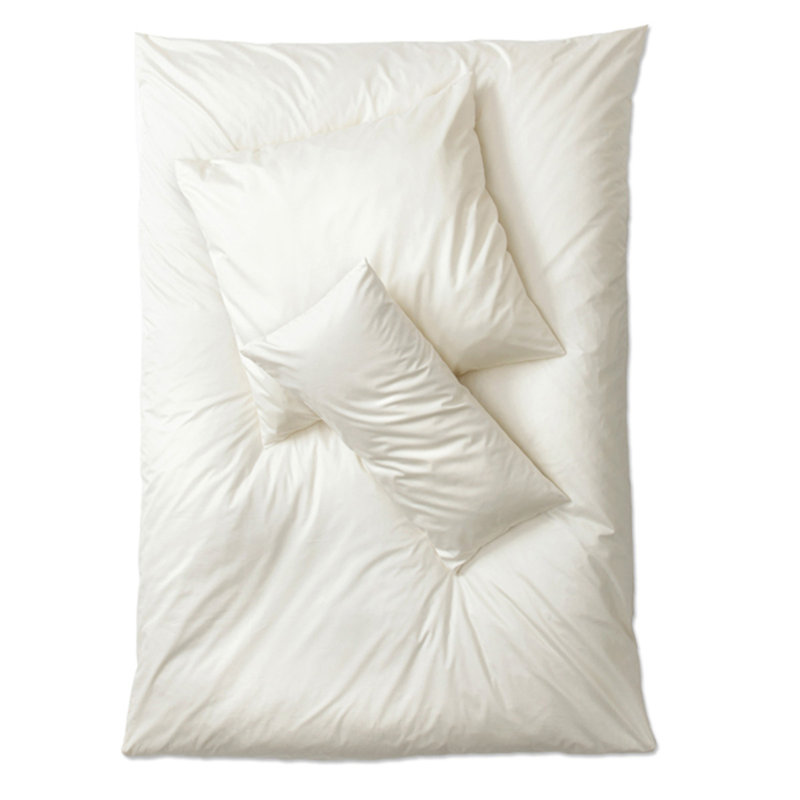 Cotton Solid Colour Duvet Cover Set with Pillowcases, 135cm x 200cm - 1 pillow 40cm W x 80cm L, Stone