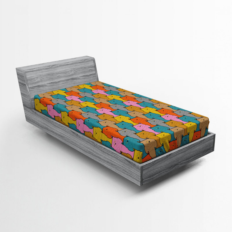 Microfiber Patterned Fitted Sheet, Twin Fitted Sheet