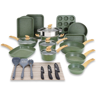 30 - Piece Non-Stick Aluminum Cookware Set