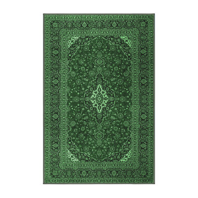 Tapis vert émeraude traditionnel Jevgenia 2410