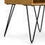 Table de bout carrée en bois de manguier massif et métal 22 po Hunter avec rangement ouvert et pieds en épingle à cheveux-491206945-491206951