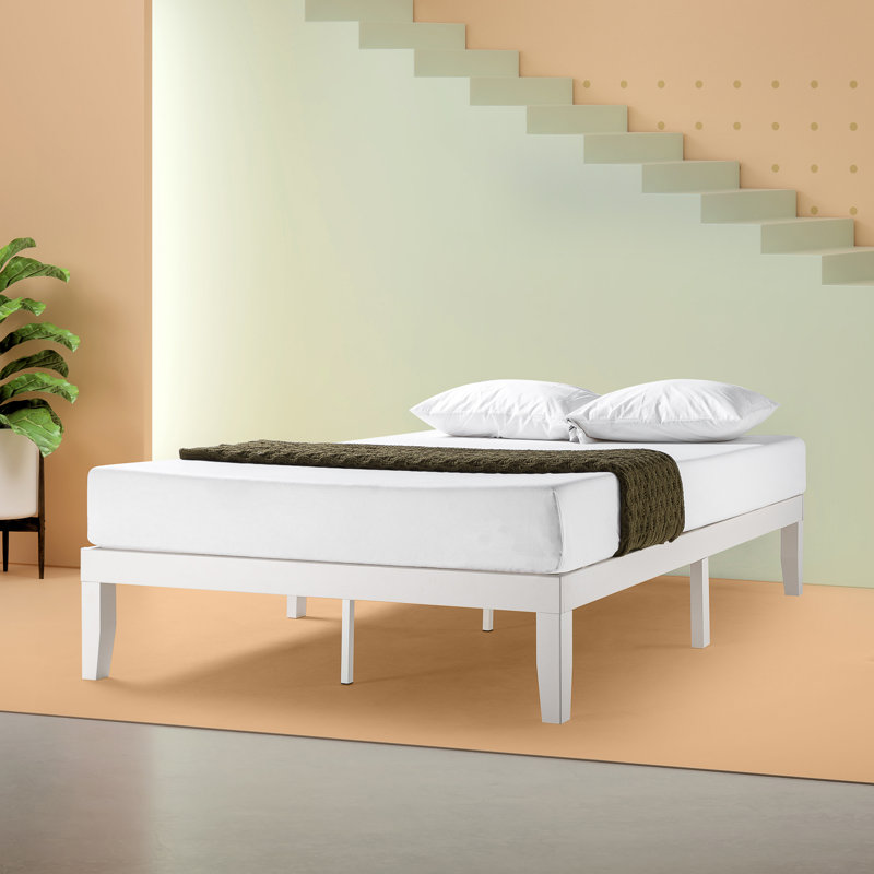 Lit plateforme en bois massif Gerd, Simple