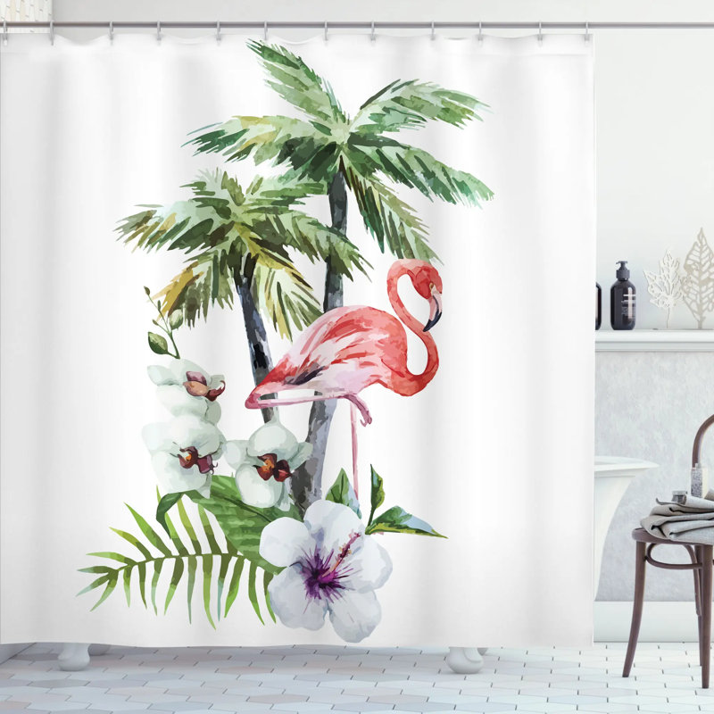 Shower Curtain with Hooks Included, 70" H x 69" W