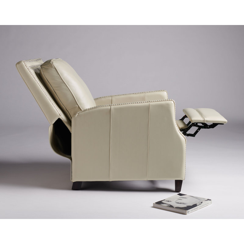 Fauteuil inclinable en cuir véritable Lavanda, Cuir véritable crème