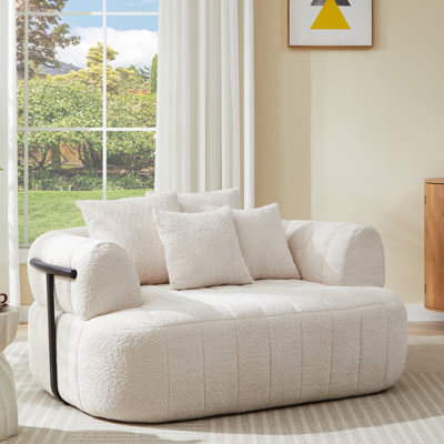 Chaise longue surdimensionnée de 64 pouces avec support en métal Roomfitter