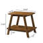 Table de bout Mid-Century moderne en noyer avec tablette - construction pour une table d'appoint à utilisation à long terme